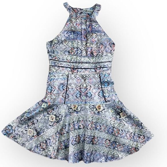 Parker Brady Fit & Flare Watercolor Geometric Drop Waist Dress ASO TV Women’s XS - Picture 10 of 15